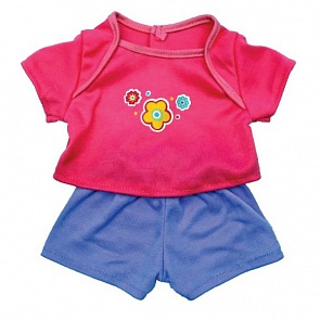 Одежда для куклы размером 38-43 см. - футболочка с цветочком и штанишки (Mary Poppins, 452076)